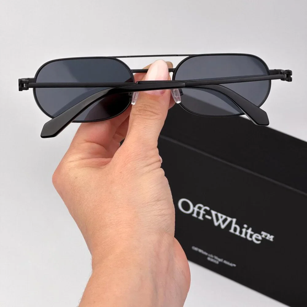 Off-White VAIDEN Men Sunglasses – Black Oval Frame | Model OERI123 1007